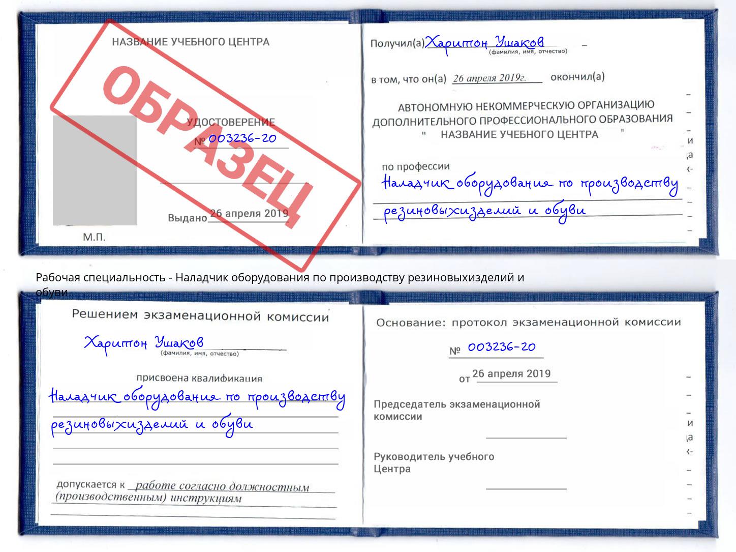 Наладчик оборудования по производству резиновыхизделий и обуви Лесосибирск