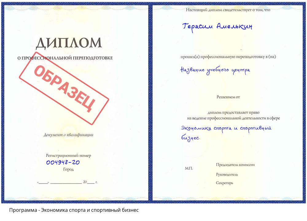 Экономика спорта и спортивный бизнес Лесосибирск