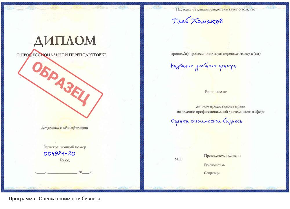 Оценка стоимости бизнеса Лесосибирск